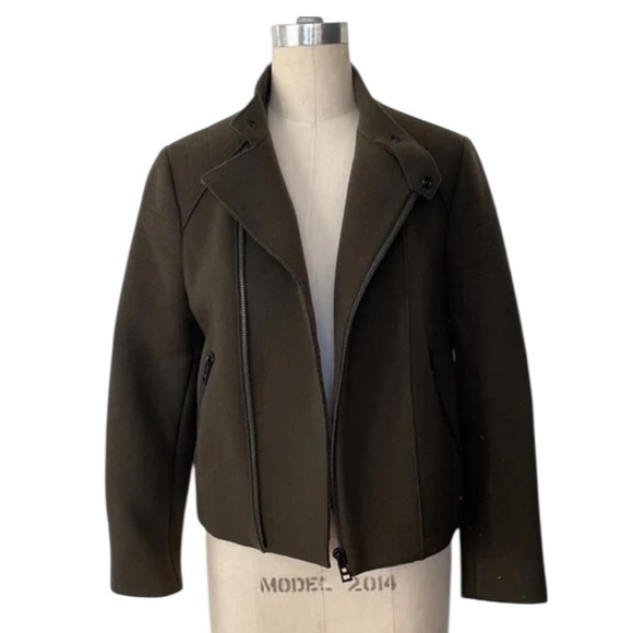 Zoltan & Voltaire Olive Green Moto Jacket - Picture 3 of 11